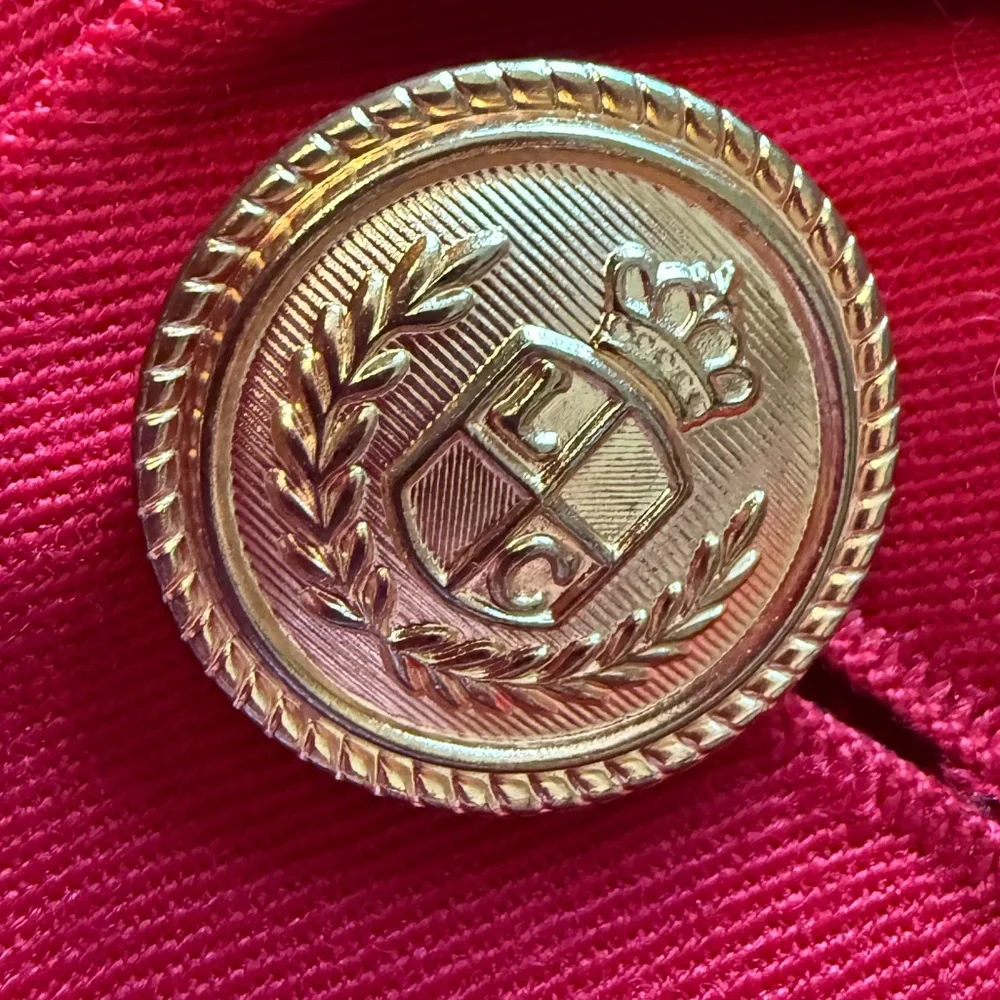 Liz Claiborne Red Blazer with Gold Buttons - Picture 2 of 8